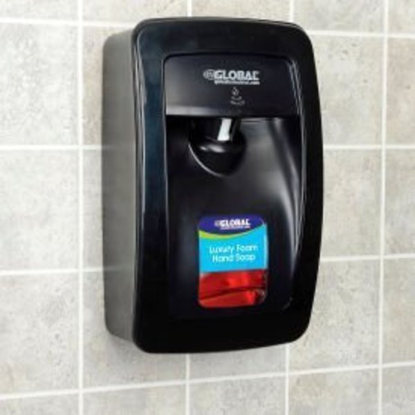 Global Equipment Hand Soap Starter Kit W/ Automatic Dispenser - Black 640811